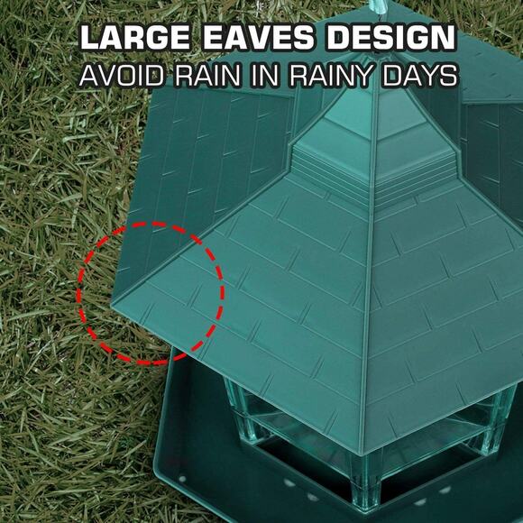 Bird Feeder Hanging Birds Seed Outside Wild Bird Feeders Garden Yard Rainproof - Picture 5 of 9